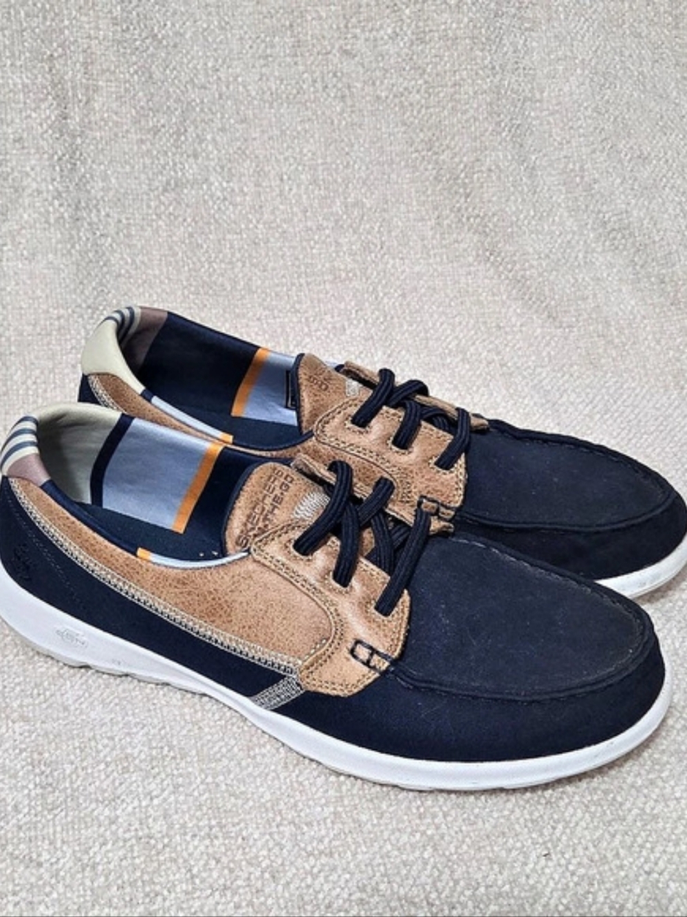 Skechers Delson 3.0 Casual Sneakers Blue & Brown US 7.5